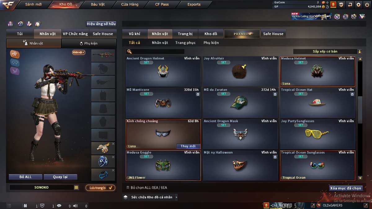 shop acc cf uy tin gia re